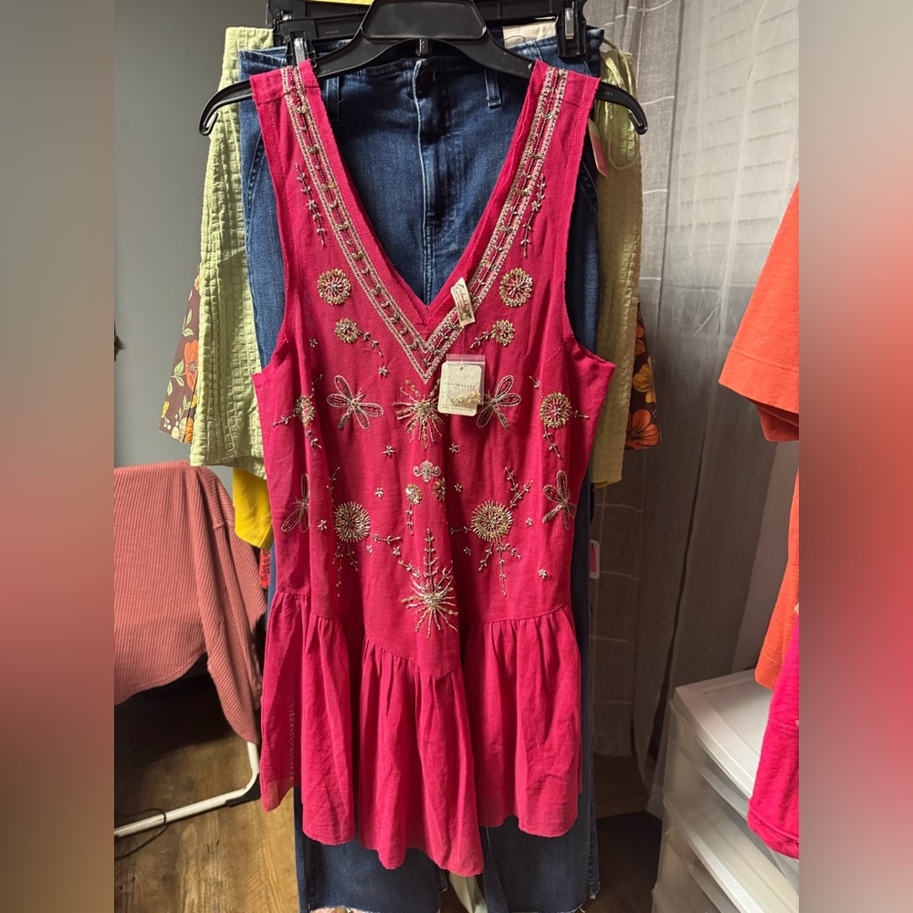 Free People Nightcap Embellished Slip - Strangelove NWT Retail $148 - Picture 4 of 7